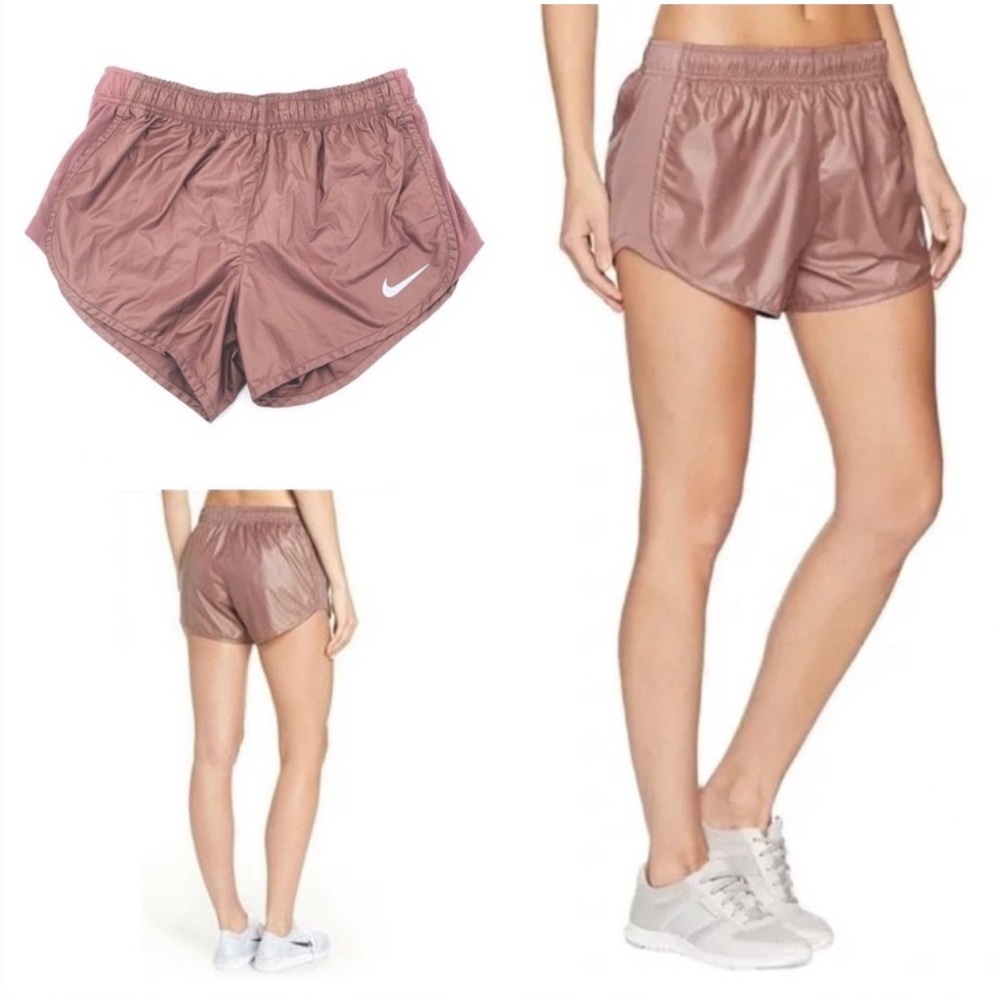Nike Tempo Lux Shine Running Shorts Rose Gold / Copper with lined mesh - XS
